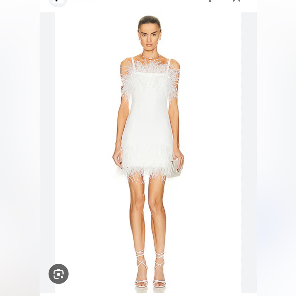 STAUD White Sleeveless Square Neck Sundress